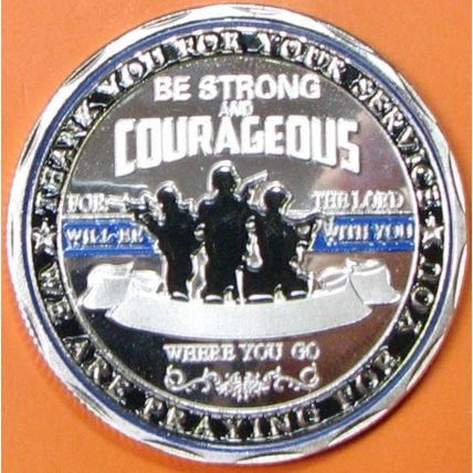 Police Officer. Challenge Coin. 1.50" Silver Tone. 79b.