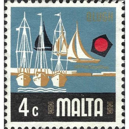 MALTA, Yacht Marina, blue 1973, 4c, #2