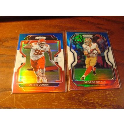 2020-2021 Prizm , 8-cards, Red /White/Blue Prizms, SAQUON BARKLEY/KITTLE ++