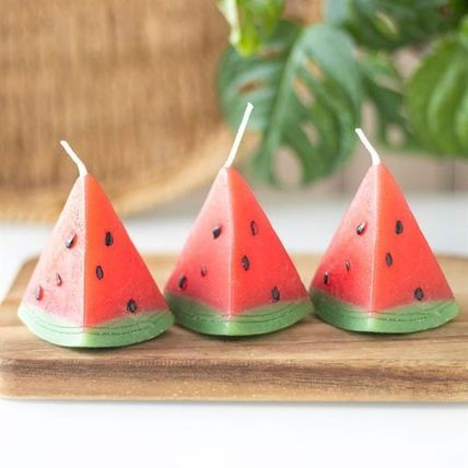 Watermelon Shaped Candles, Set of 3