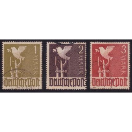 GERMANY 1947 Reaching for Peace 1M-3M Sc#574-576 USED AS IS @M619
