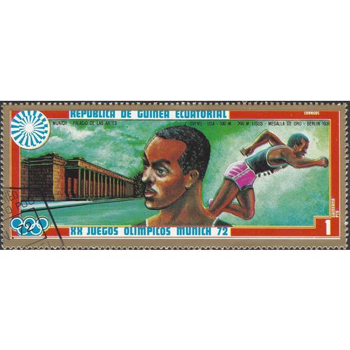 EQUATORIAL GUINEA, OLYMPICS, Athletics, J Owens, green 1972, 1pta