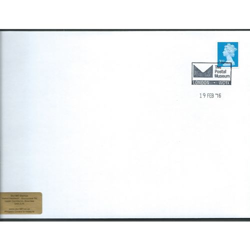 2016 2ND (S/A) 'BT BLUE MACHIN 'THE POSTAL MUSEUM ' PMK COVER (EBIDPACK3829)