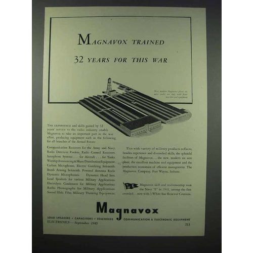 1943 Magnavox Radio Ad - Trained 32 Years for War