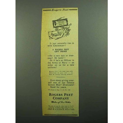 1943 Rogers Peet Clothing Ad - Ties With Christmas