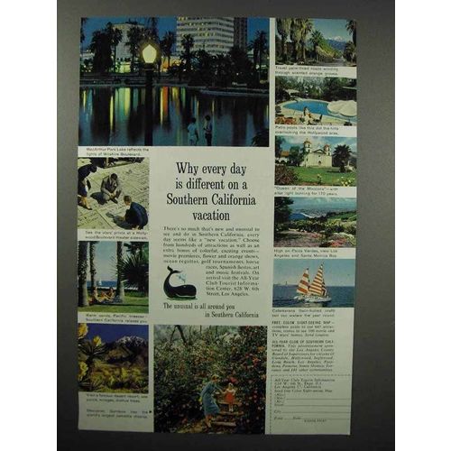 1961 Southern California Tourism Ad - Different