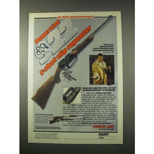 1978 Daisy PowerLine 922 Rifle Ad - Johnny Unitas