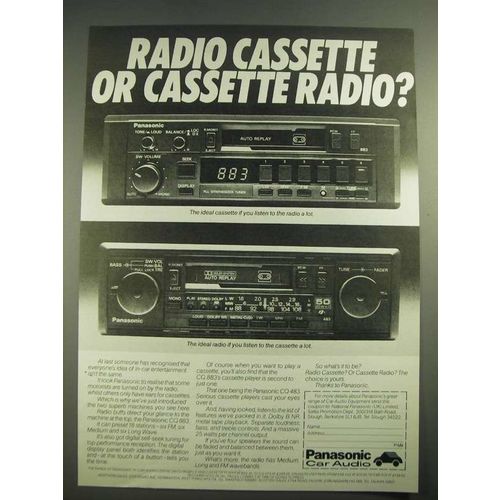 1982 Panasonic CQ 883 and CQ 483 Car Stereos Ad
