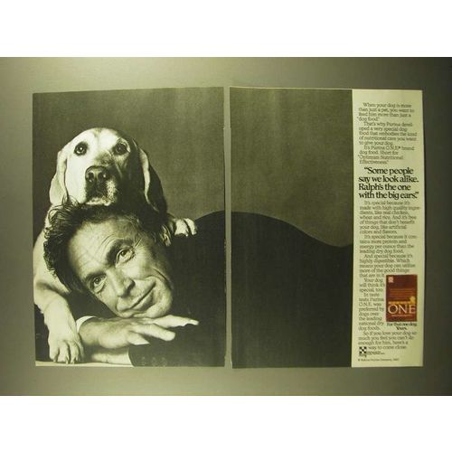 1988 Purina One Dog Food Ad - Some People Say We Look Alike