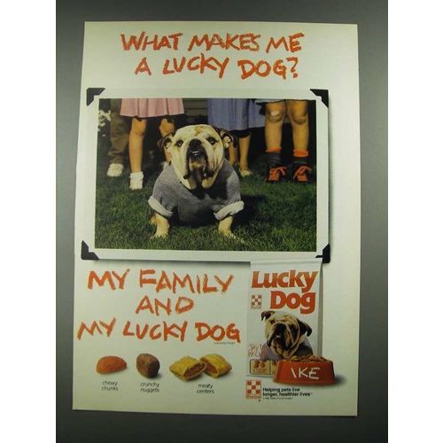 1988 Purina Lucky Dog Dog Food Ad - What Makes Me A Lucky Dog?