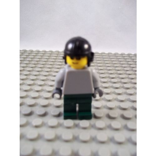LEGO Minifigure - Sportsman With Black Helmet - Pre-Owned