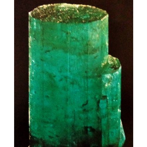 Vintage Emerald Rock Mineral Crystal Print Litho Gemstone Gemology Jewelry Art