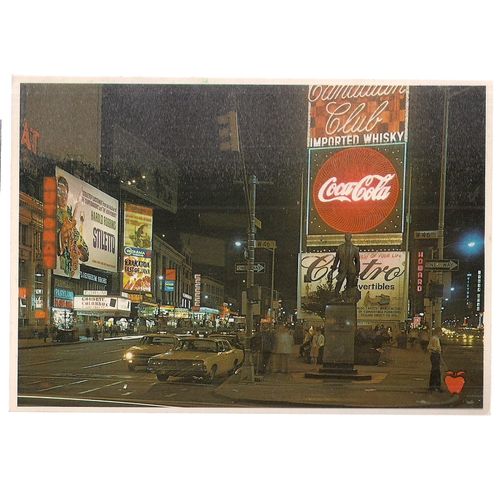 TIMES SQUARE, NEW YORK CITY, USA unused vintage postcard =