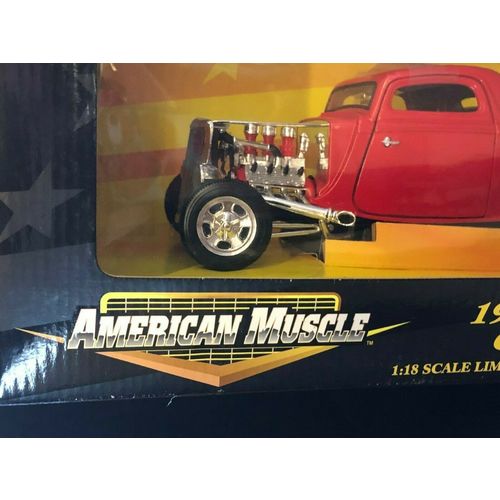 TSD - 1/18 1934 Ford coupe , street rod, red ,