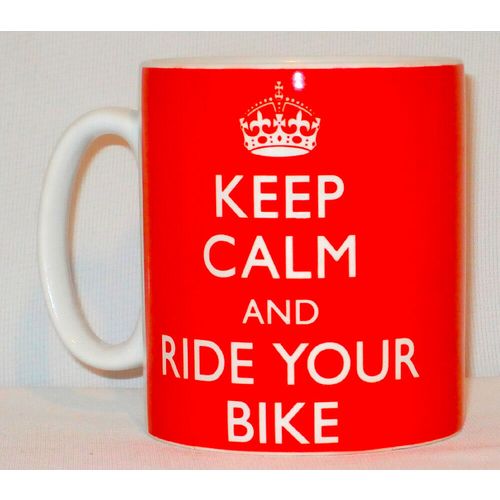 Keep Calm & Ride Your Bike Mug Can Personalise Great Biker Cyclist Rider Gift