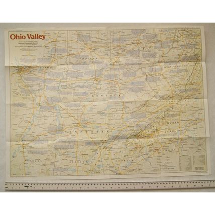 1985 National Geographic map The making of America, Ohio Valley