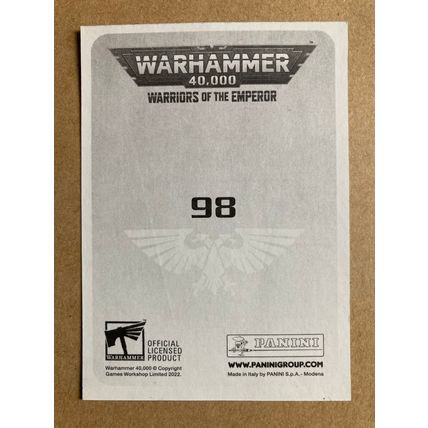 Warhammer 40,000: Warriors of the Emperor Sticker # 98 (B) unused 2022 Panini