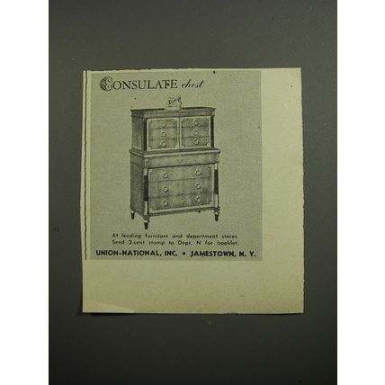 1952 Union-National Consulate Chest Advertisement