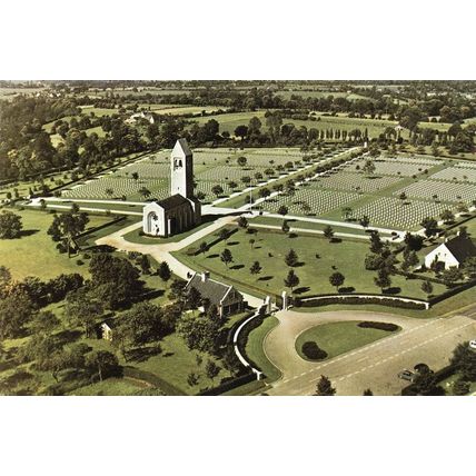 Saint James American Military Memorial French Aerial Postcard
