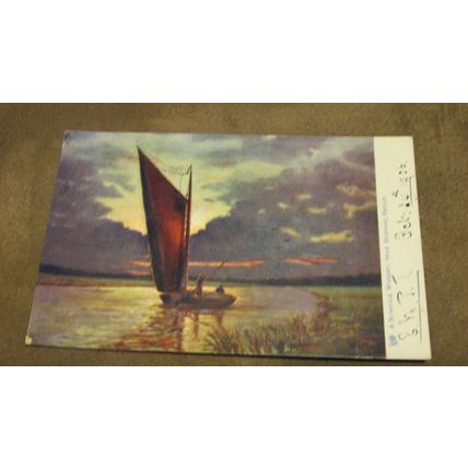 1906 fr Raphael Tuck postcard - Wherry Boat Nr Horning Broads, Norfolk
