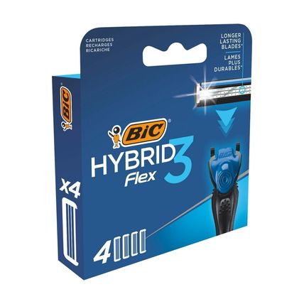 Brand NEW Bic Hybrid 3 Flex Razor Blades 4X 2 pack = 8 Blades