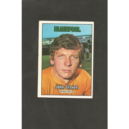 A&BC Orange Back Football 1970-71 #136 John Craven Blackpool