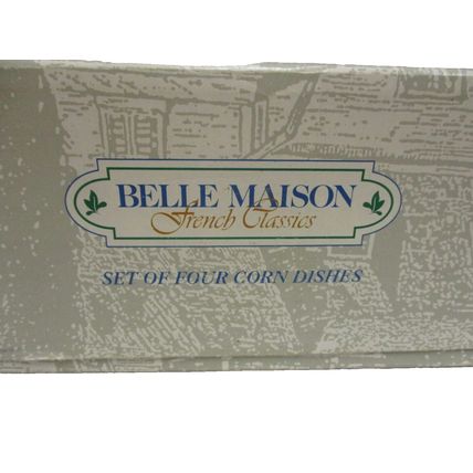 Belle Maison French Classic White Porcelain Corn Dishes Set Of 4 1989 Japan