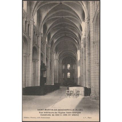 Eglise Saint-Georges, Saint-Martin-de-Boscherville, c.1910 - Hermé CPA