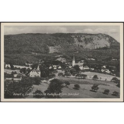Kurort und Sommerfrische Radegund am Schöckel, 1933 - Franz Reithofer AK