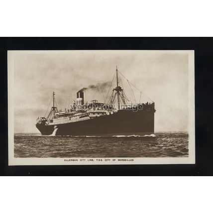 LS2224 - Ellerman City Liner - City of Marseilles - postcard