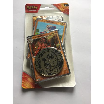 New Pokemon Holo Arcanine/Growlithe Scarlet & Violet Surging Sparks Blister Pack
