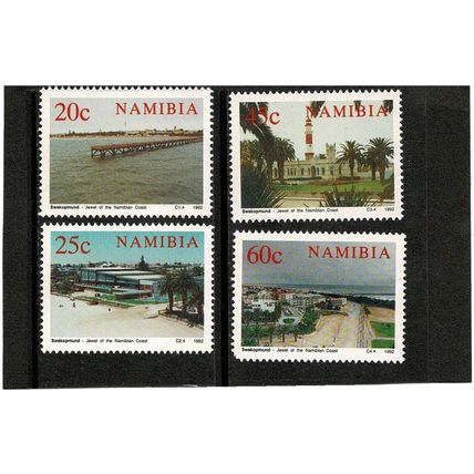 NAMIBIA 1992 CENTENARY OF SWAKOPMUND SET 4 & MINISHEET MINT NEVER HINGED