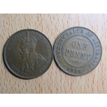 Australia 1936 1d Penny Coin