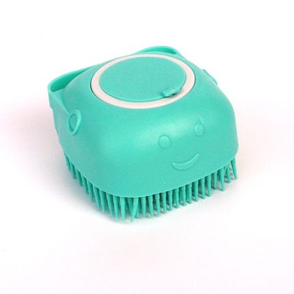 Silicone Dog Bath Massage Brush | Pet Grooming & Shampoo Dispenser