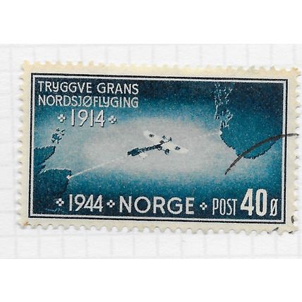 NORWAY 1944 30th Anniversary of Tryggve Gran's flight over the North Sea 40ore