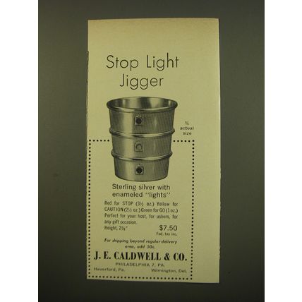 1961 J.E. Caldwell Advertisement - Stop Light Jigger
