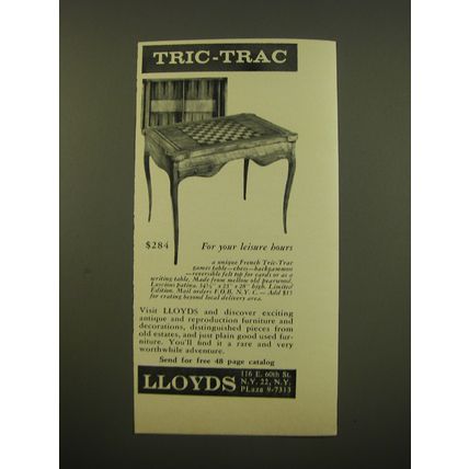 1961 Lloyds Furniture Advertisement - Tric-Trac