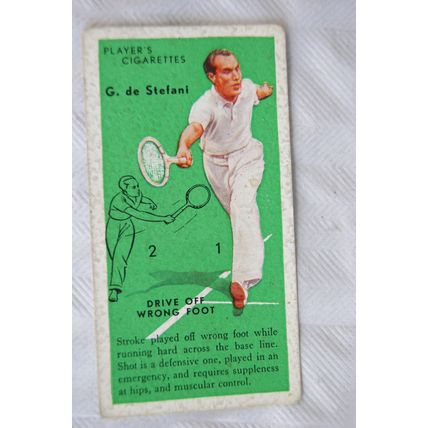 1936 Players Tennis No. 29 Drive off wrong foot, G. de Stefani