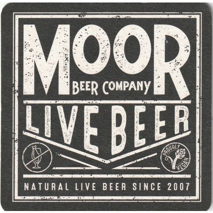BEER MAT - MOOR BEER COMPANY - LIVE BEER - (Cat No 007) - (2022)
