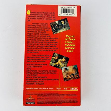 Kelly's Heroes VHS Video Tape Clint Eastwood, Telly Savalas, Don Rickles