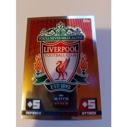 match attax 14/15 club badge liverpool no.149