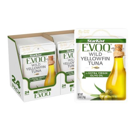 Starkist E.V.O.O. Yellowfin Tuna in Extra Virgin Olive Oil, 2.6 Oz, Pack of 24