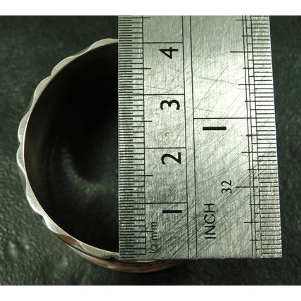 Victorian Hand Chased Solid Sterling Silver Napkin Ring By T Hayes 1892 Antique