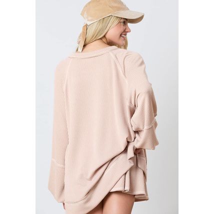 Jet Stream Corded Lantern Sleeve Top High Waist Ruffled Mini Skirt Set