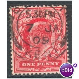 GB stamps 1902-10 KEV11 - 1d SG219 Bromley 13
