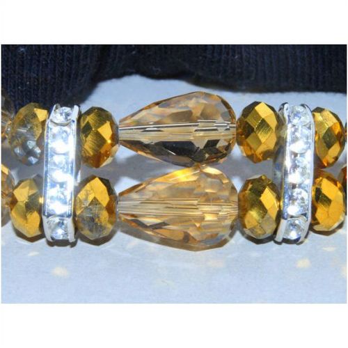 Outstanding Pale Yellow Pear Swarovski Crystals Bracelets Bangles Jewellery 688