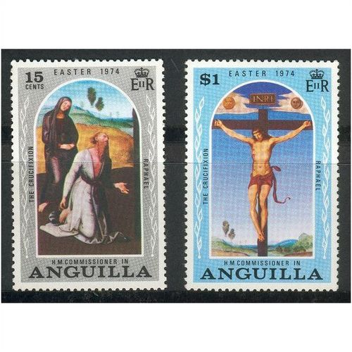 Anguilla stamps 1974 - Easter 1974 SG 175 & 179 MNH