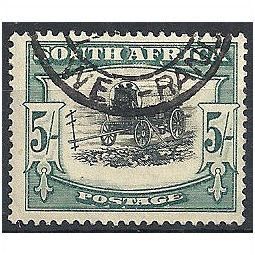 South Africa 1927 SG38 5/- Black & Green "South Africa" Fine Used . .