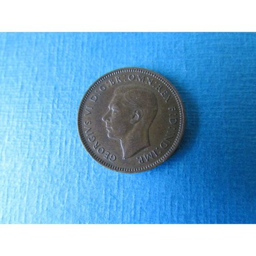 1939 GEORGE VI ONE FARTHING FREE POST. AG