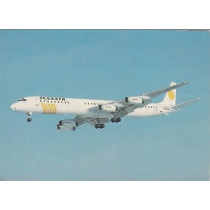 Scanair Douglas DC 8 63 Civil Aviation Postcard (A13118)